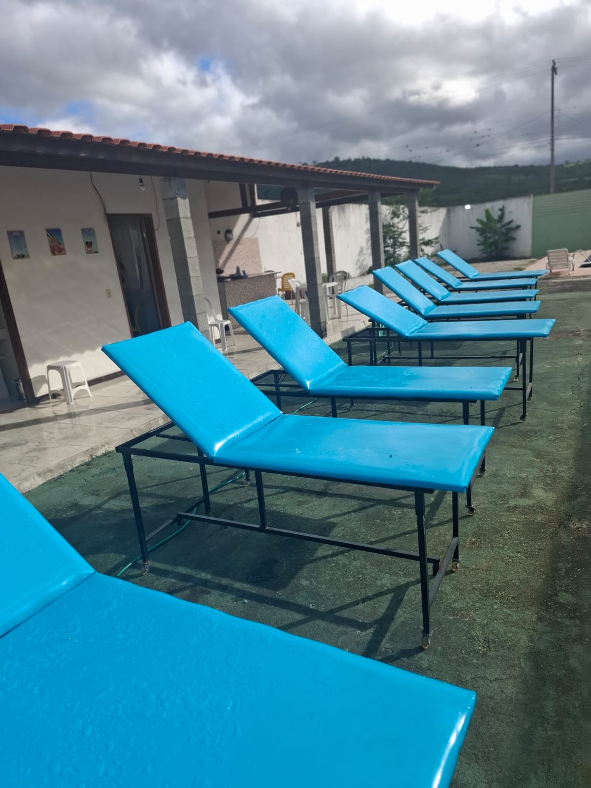 Espreguiçadeiras azuis Glamour Bronze